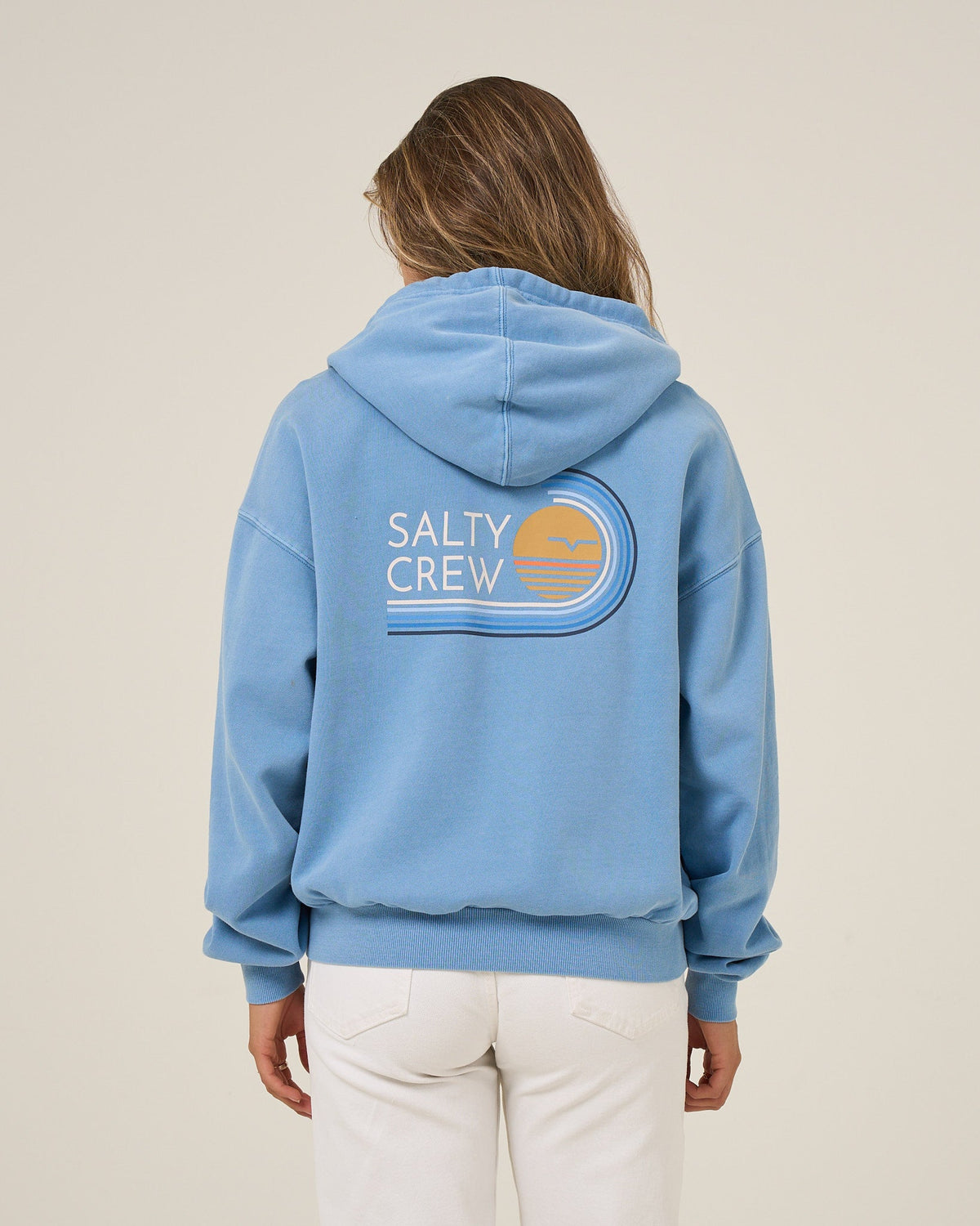 OMBRE WAVE HOODED ZIP - Ash Blue | Salty Crew
