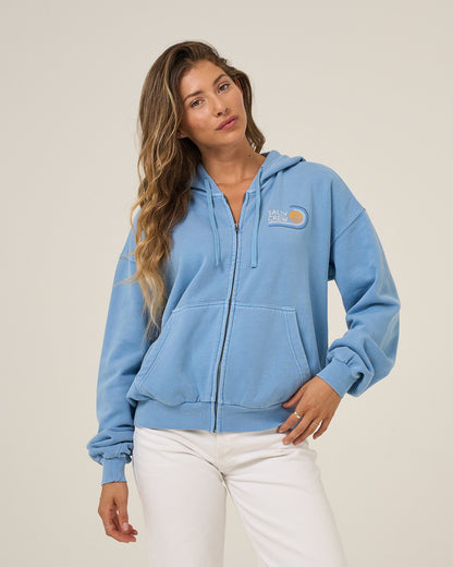OMBRE WAVE HOODED ZIP - Ash Blue | Salty Crew