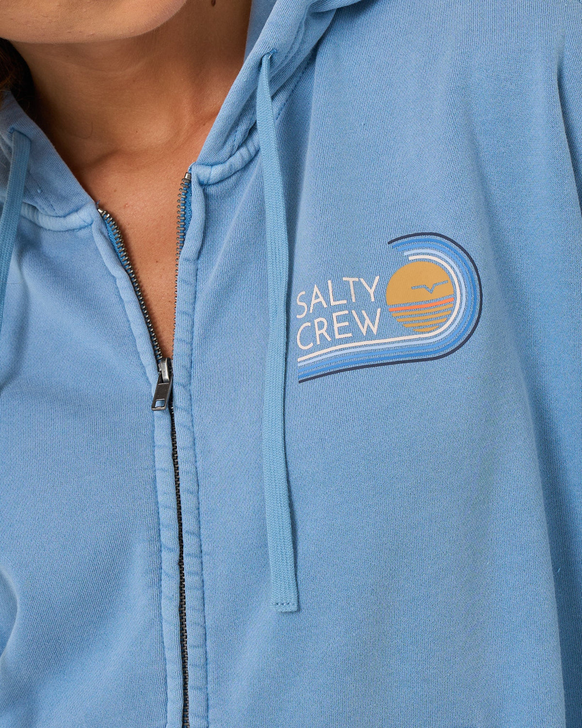 OMBRE WAVE HOODED ZIP - Ash Blue | Salty Crew