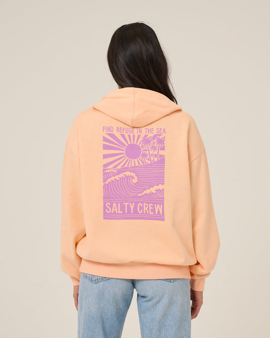 RISE AND SMILE HOODIE - Apricot | Salty Crew