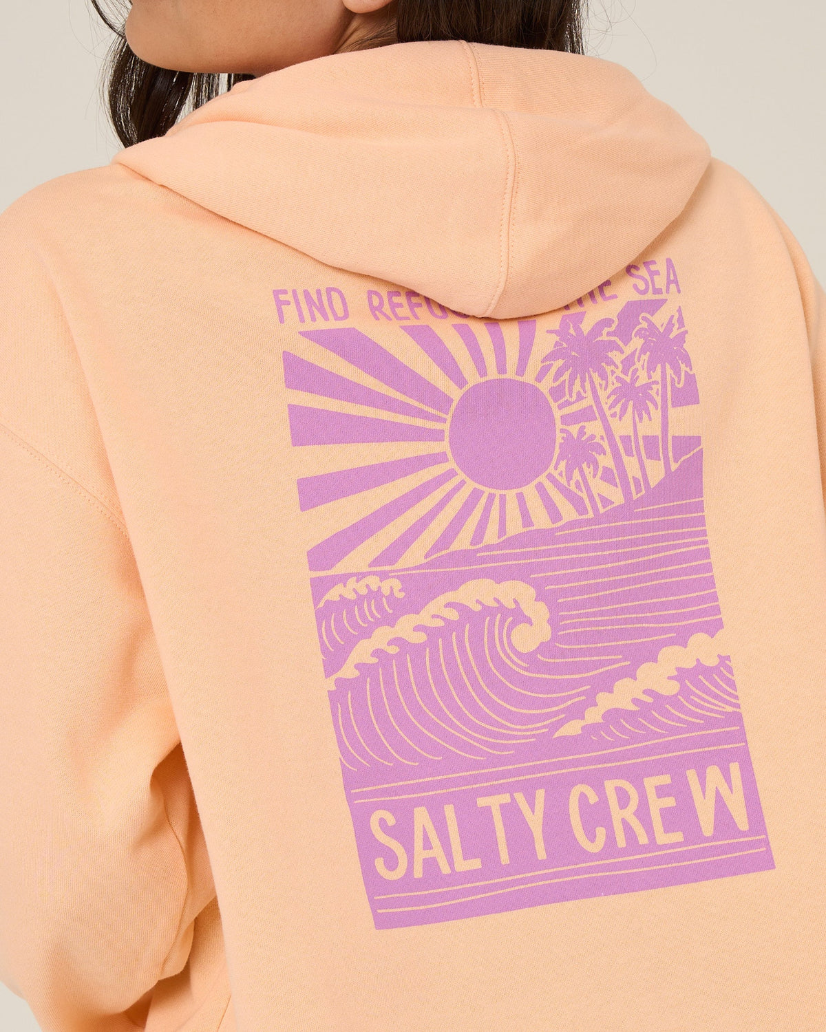 RISE AND SMILE HOODIE - Apricot | Salty Crew