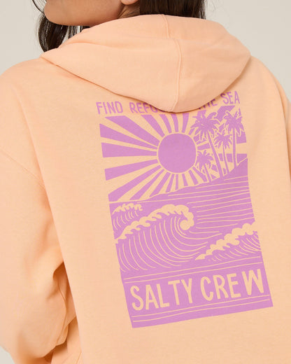 RISE AND SMILE HOODIE - Apricot | Salty Crew