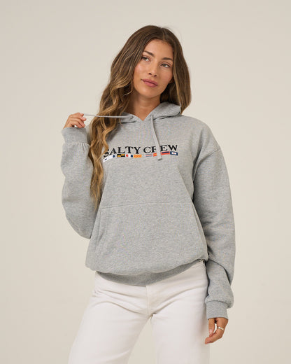 FLAG HOODIE - Athletic Heather | Salty Crew