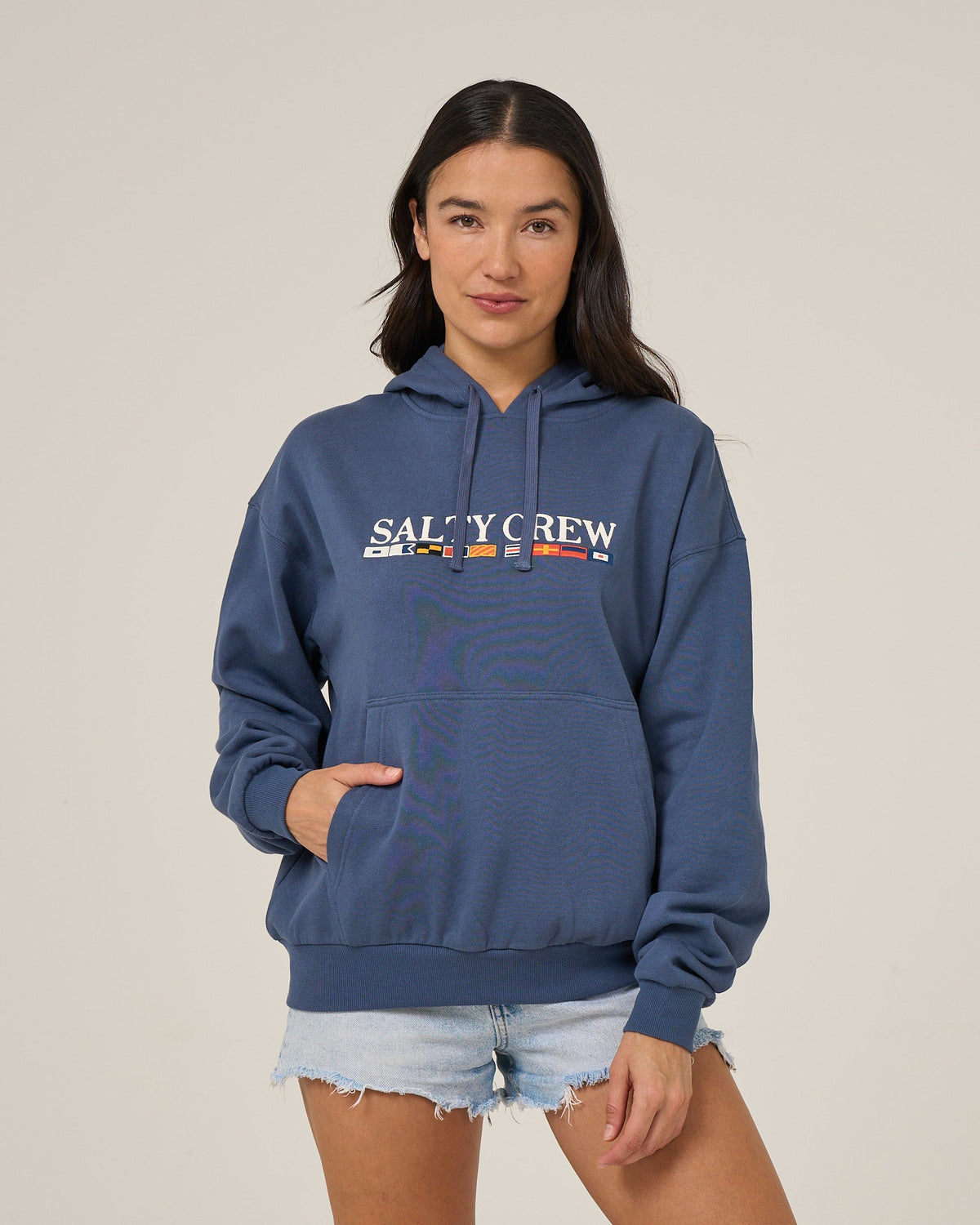 FLAG HOODIE - Vintage Indigo | Salty Crew