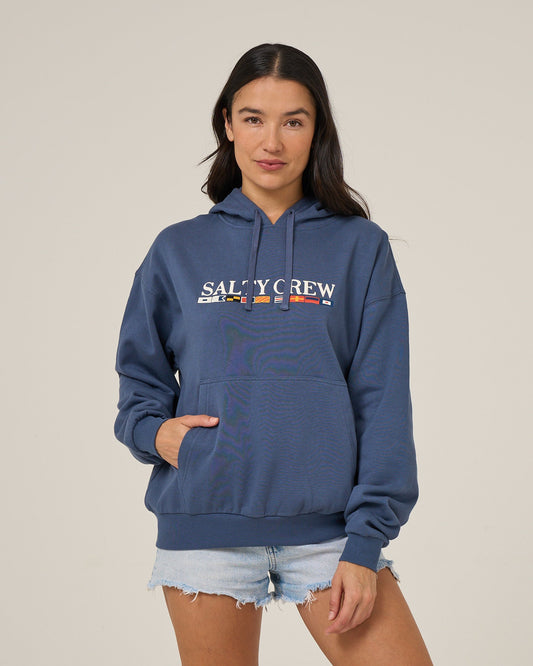 FLAG HOODIE - Vintage Indigo | Salty Crew