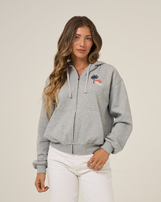 FIRST PLACE HOODED ZIP - Athletic Heather | Salty Crew