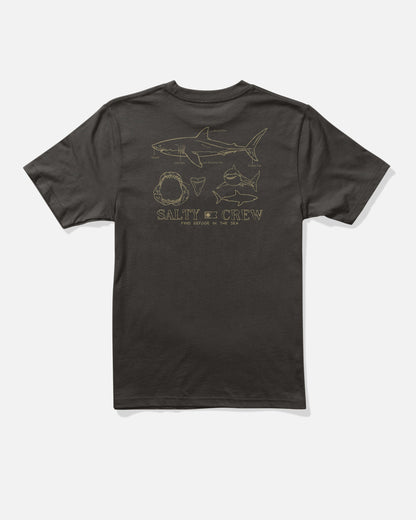 GREAT WHITE BOYS SS TEE - BLACK | Salty Crew