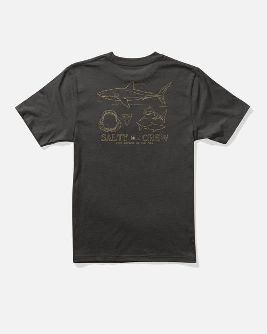 GREAT WHITE BOYS SS TEE - BLACK | Salty Crew