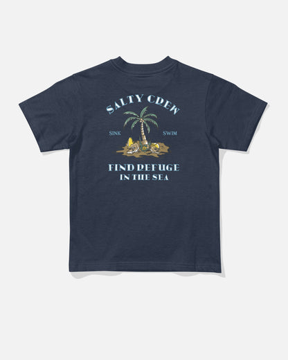 DESERTED TODDLER SS TEE - Navy | Salty Crew
