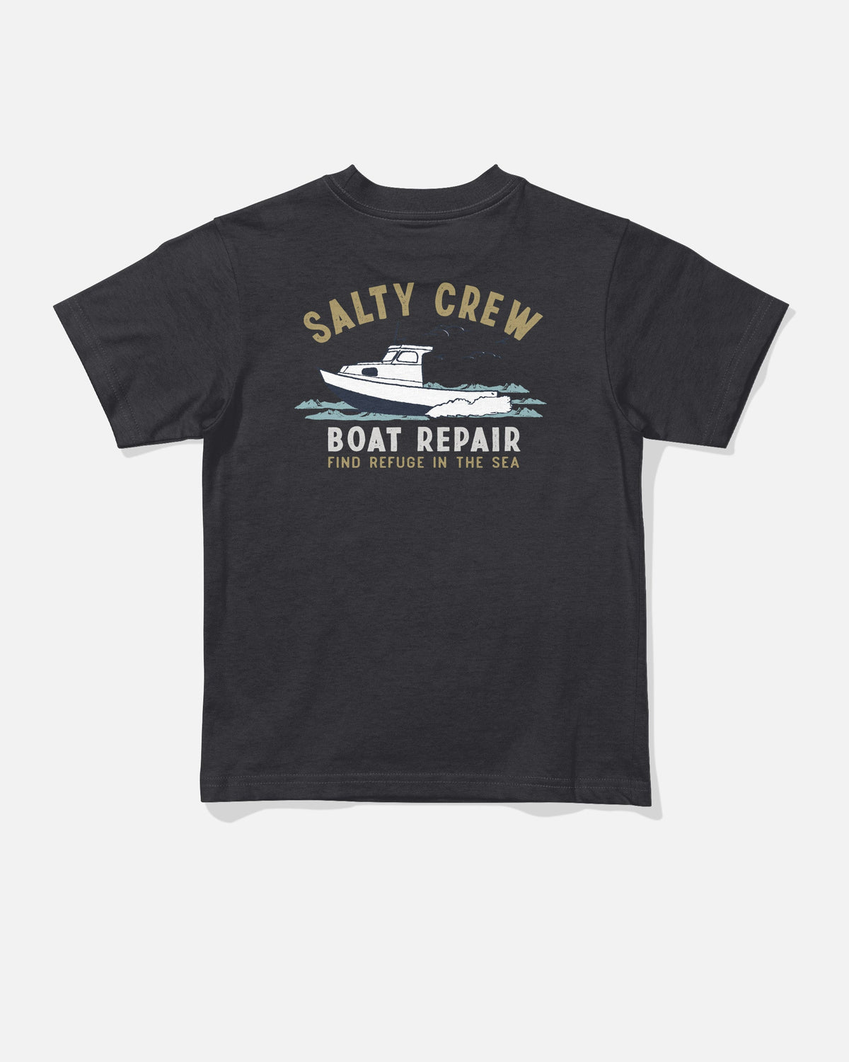 BOAT REPAIR TDDLR SS TEE - BLACK | Salty Crew