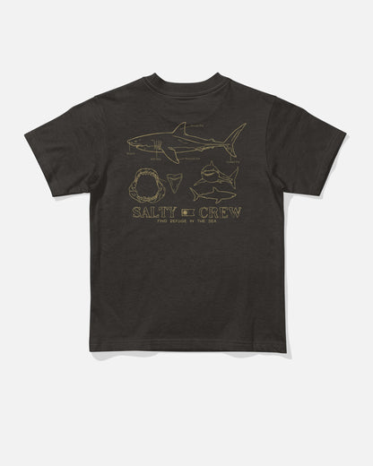 GREAT WHITE TDDLR SS TEE - BLACK | Salty Crew