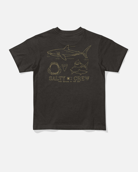 GREAT WHITE TDDLR SS TEE - BLACK | Salty Crew