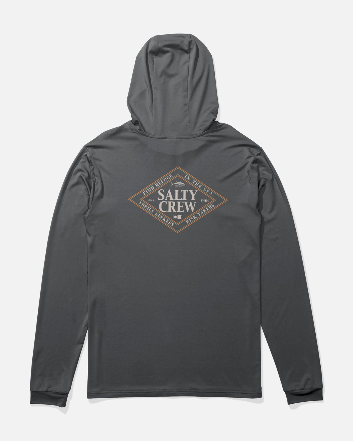 ICONIC BOYS HOOD SUNSHIRT - Charcoal | Salty Crew