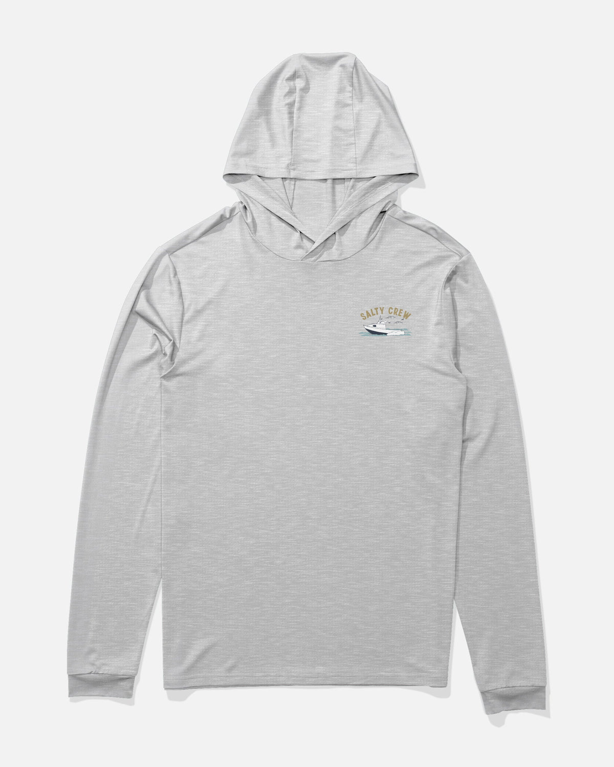 BOAT REPAIR BOYS HOOD SUNSHRT - Grey Heather | Salty Crew