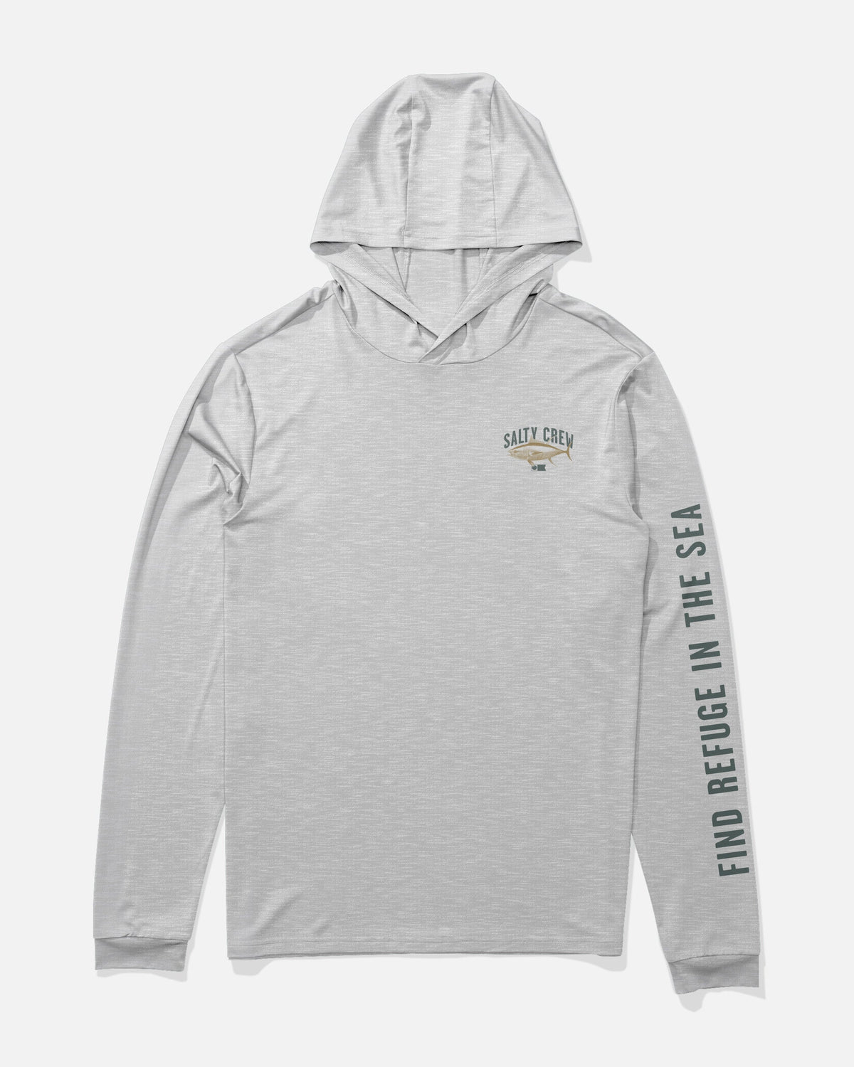 BITMAP BOYS HOOD SUNSHIRT - Grey Heather | Salty Crew