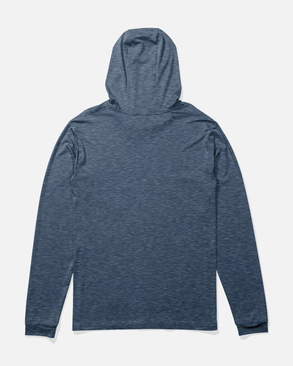RAIL BOYS HOOD SUNSHIRT - Navy Heather | Salty Crew