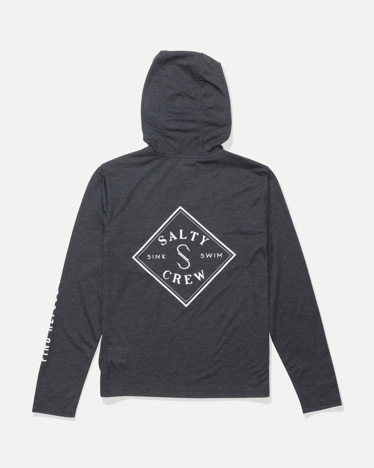 TIPPET BOYS HOOD TECH TEE - Black Heather | Salty Crew
