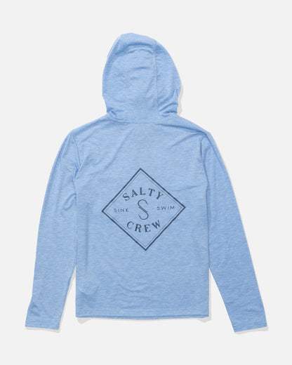 TIPPET BOYS HOOD TECH TEE - Blue Heather | Salty Crew