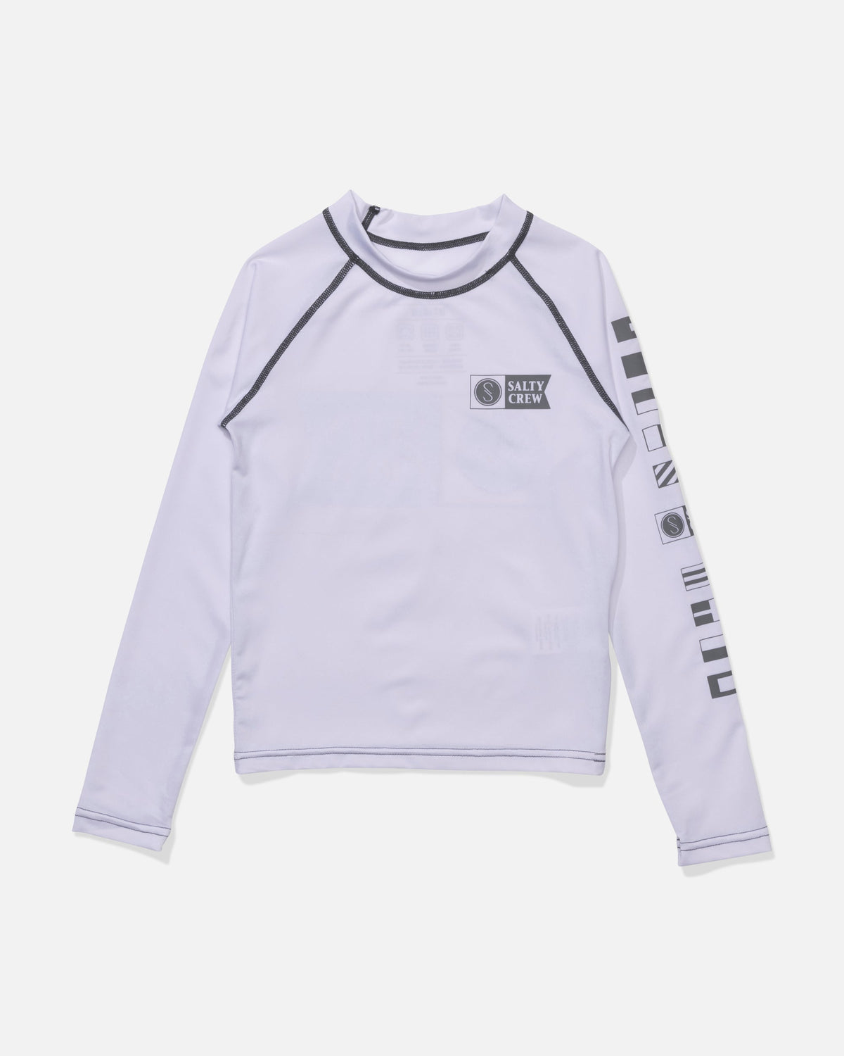 ALPHA BOYS LS RASHGAURD - White | Salty Crew
