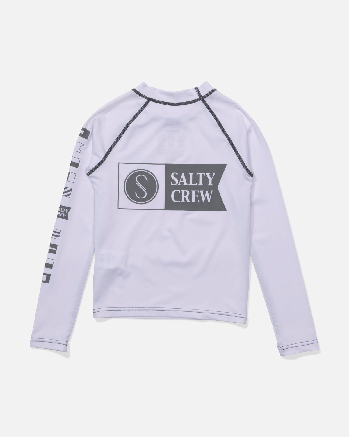 ALPHA BOYS LS RASHGAURD - White | Salty Crew