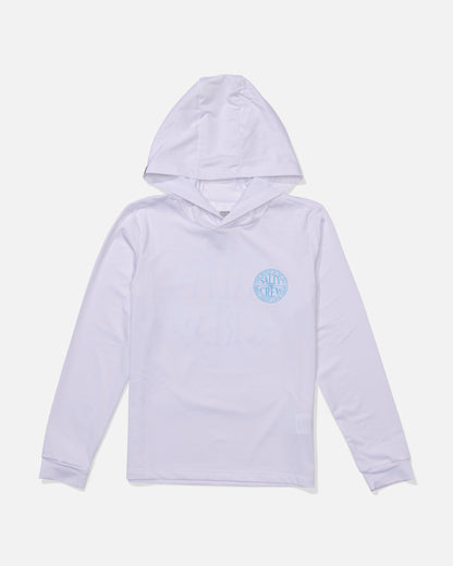 GLOBAL HOOD BOYS SUNSHIRT - White/Slate | Salty Crew