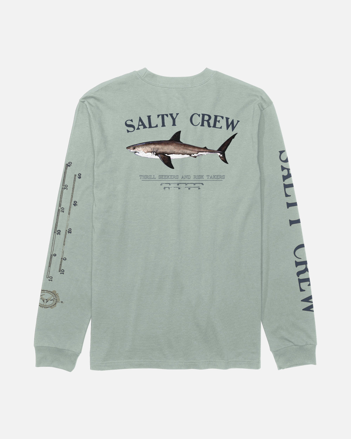 BRUCE BOYS LS TEE - Aqua Grey | Salty Crew