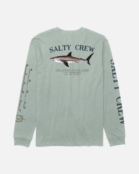 BRUCE BOYS LS TEE - Aqua Grey | Salty Crew