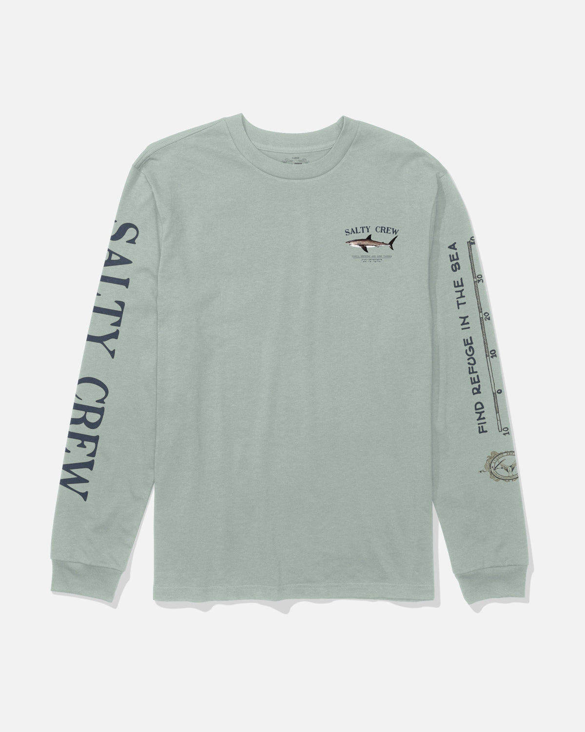 BRUCE BOYS LS TEE - Aqua Grey | Salty Crew