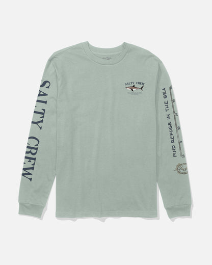 BRUCE BOYS LS TEE - Aqua Grey | Salty Crew