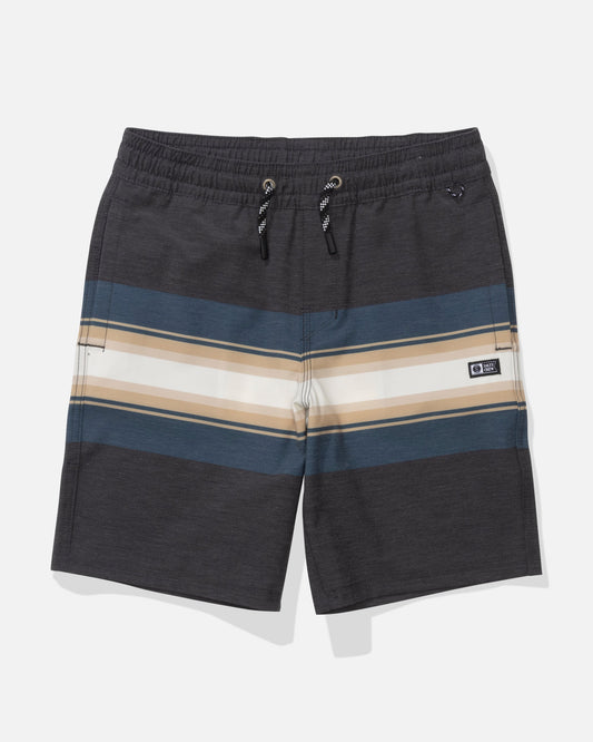 CREW BOYS STRIPE VOLLEY - Pirate Black | Salty Crew