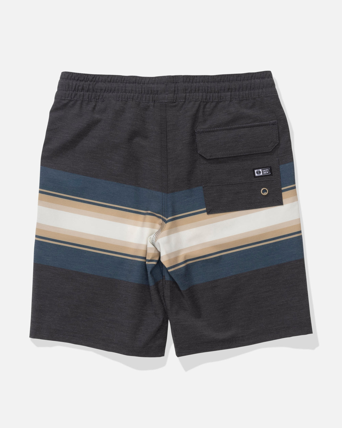 CREW BOYS STRIPE VOLLEY - Pirate Black | Salty Crew