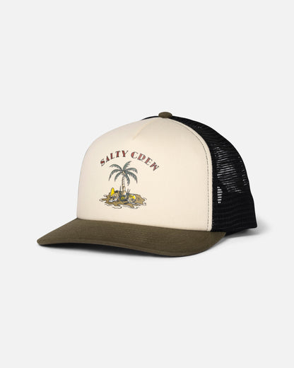 GOOD TIMES BOYS TRUCKER - Dark Olive | Salty Crew