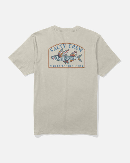 FLY HOME SS TEE - Bone | Salty Crew
