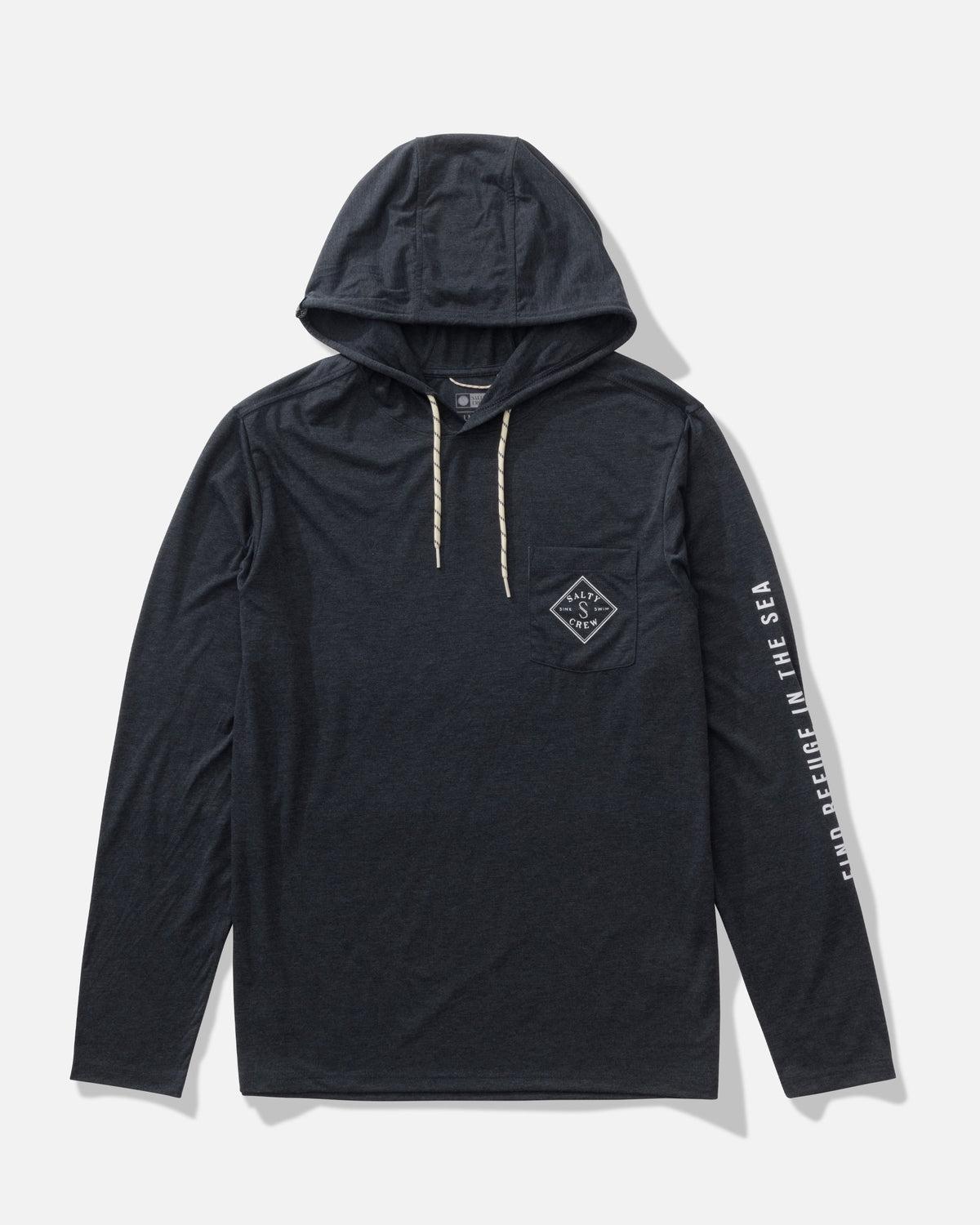 TIPPET POCKET UV HOODIE - Black Heather | Salty Crew
