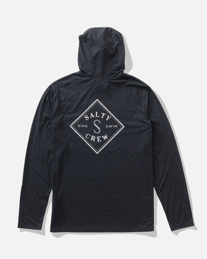 TIPPET POCKET UV HOODIE - Black Heather | Salty Crew