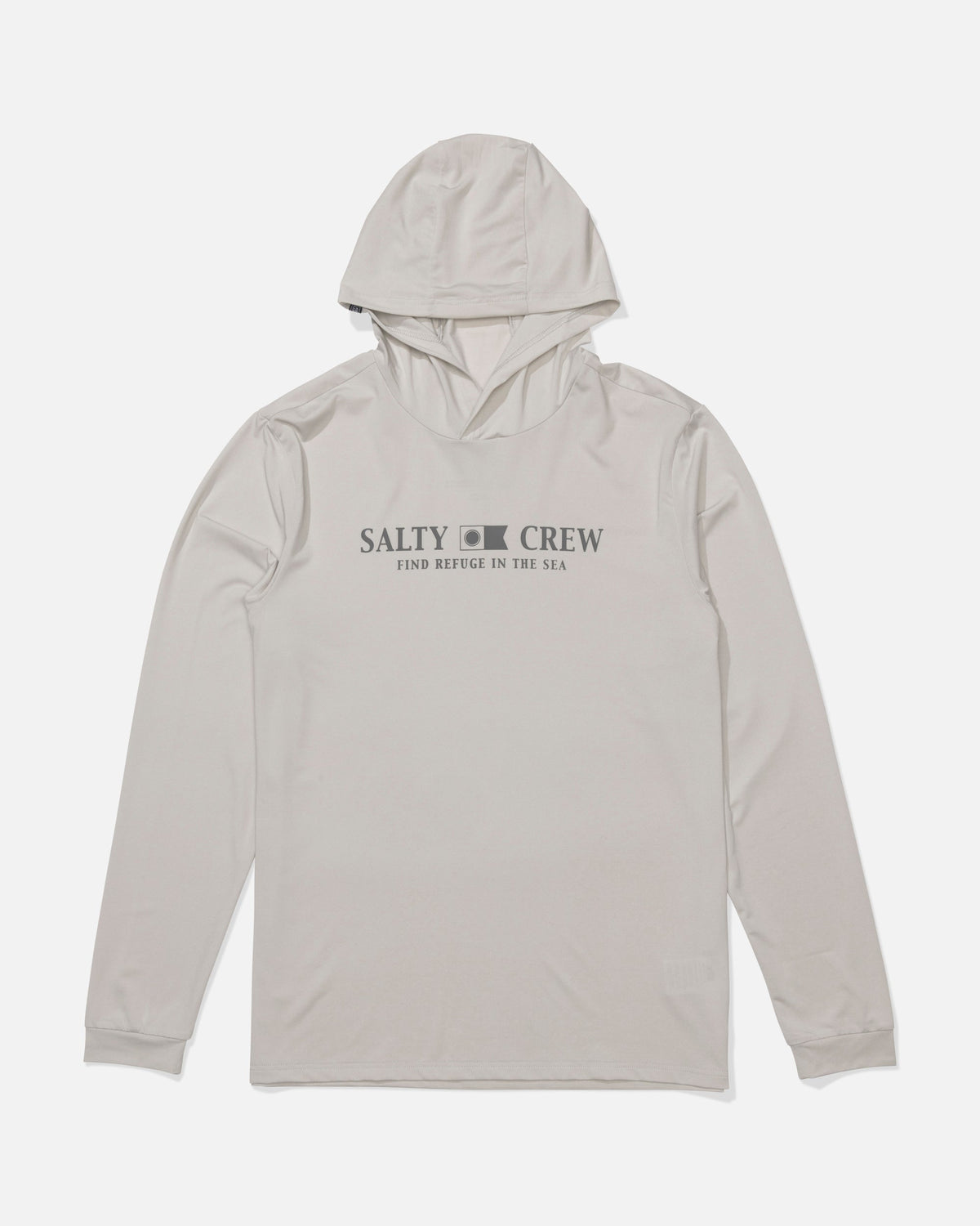 FLAGSHIP HOOD SUNSHIRT - Athletic Heather | Salty Crew