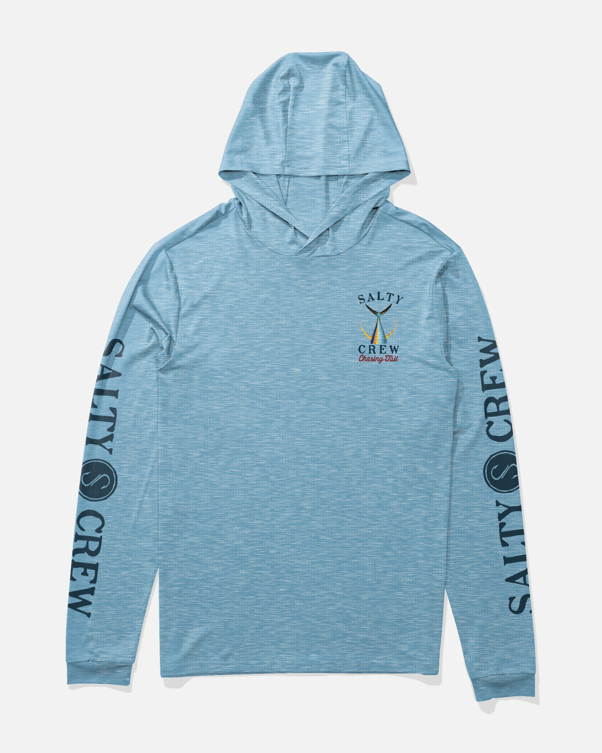 TAILED HOOD SUNSHIRT - Blue Heather | Salty Crew