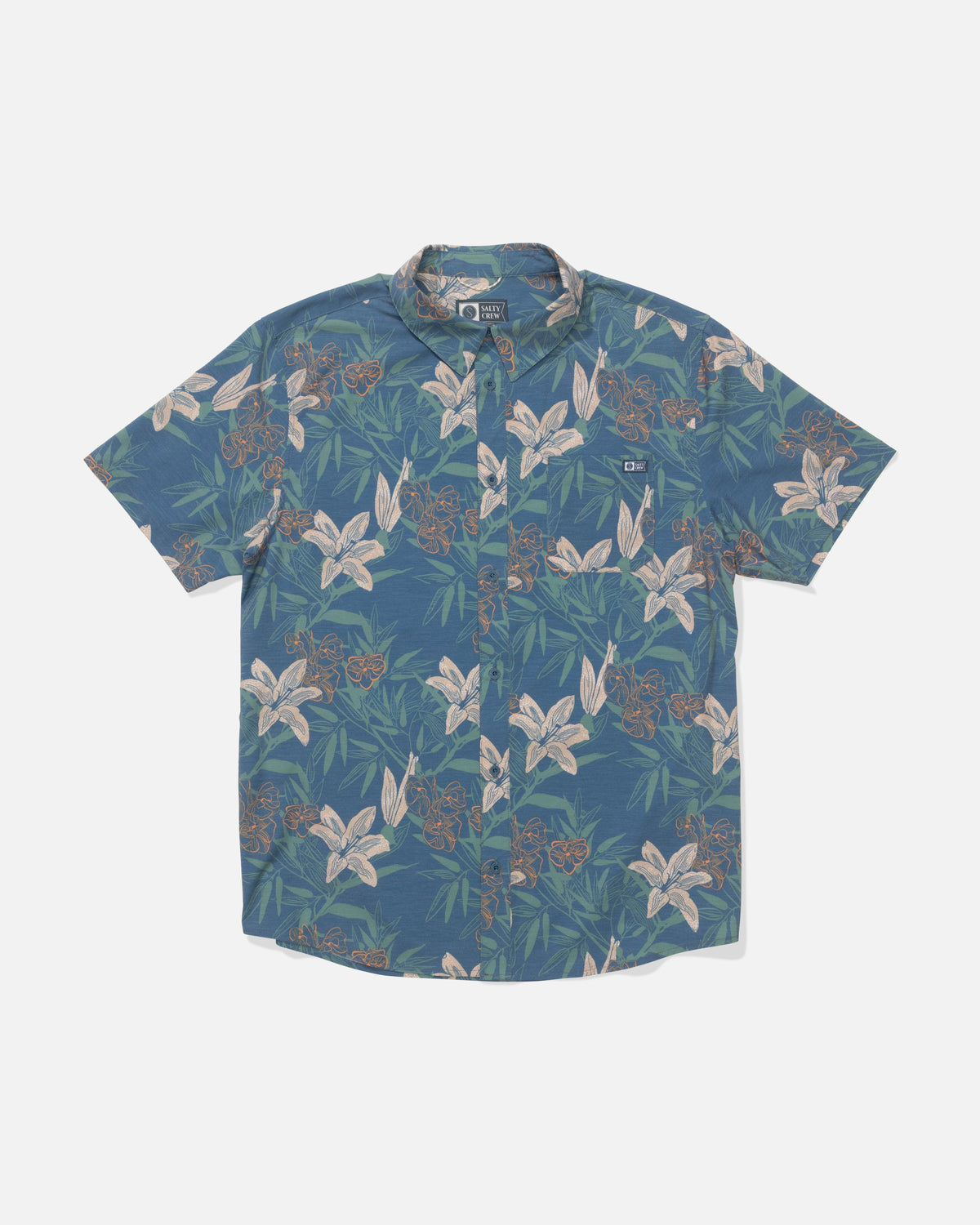 DRIFTER UV BUTTON UP - Cast Blue | Salty Crew