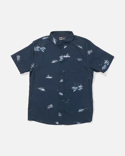 BREEZER PERF BUTTON UP - Midnight Navy | Salty Crew