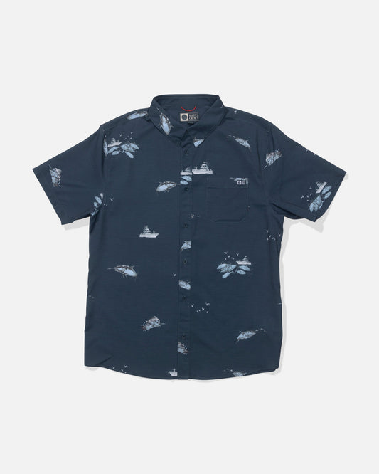 BREEZER PERF BUTTON UP - Midnight Navy | Salty Crew