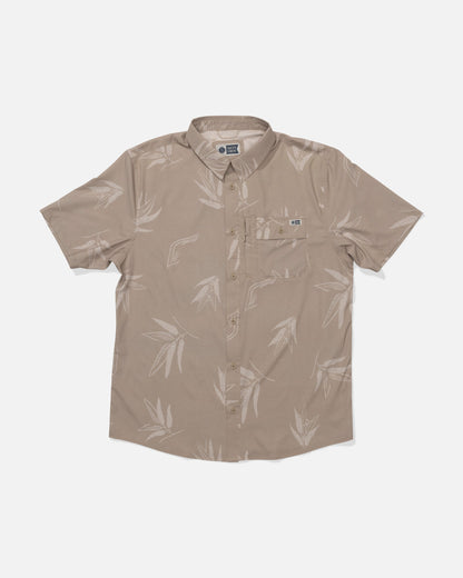 FLAGSHIP UV BUTTON UP - Dark Khaki | Salty Crew