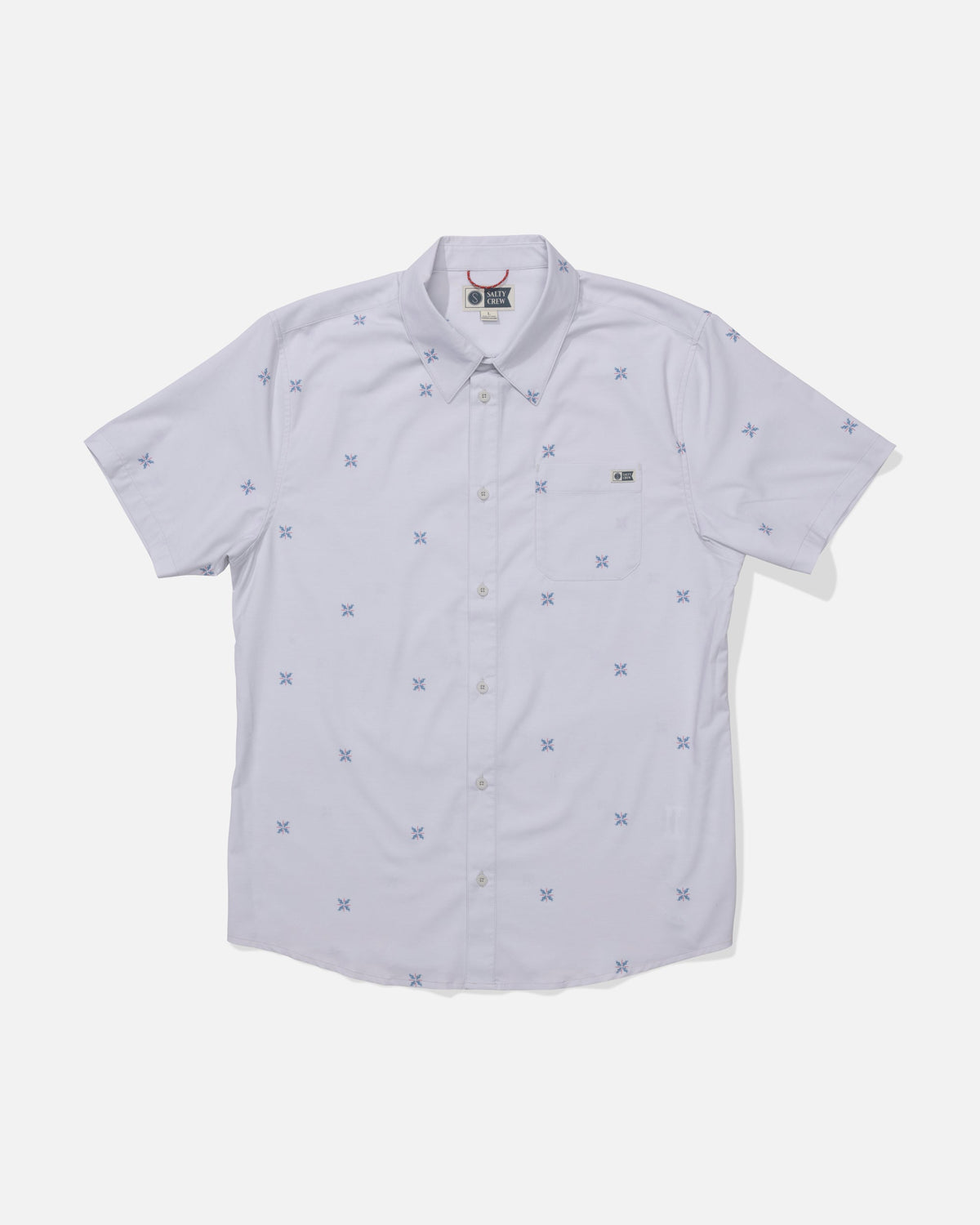 DRIFTER UV BUTTON UP - Light Grey | Salty Crew