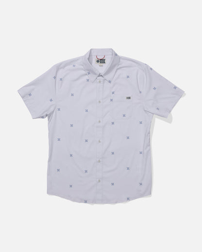 DRIFTER UV BUTTON UP - Light Grey | Salty Crew