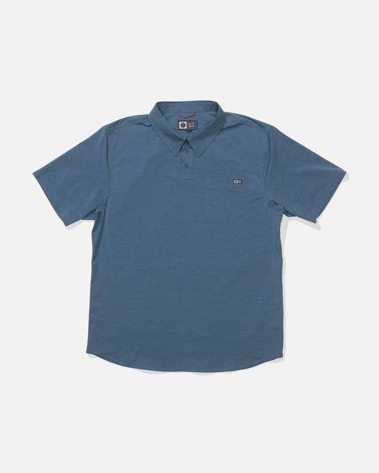 DRIFTER UV POLO - Channel Blue | Salty Crew
