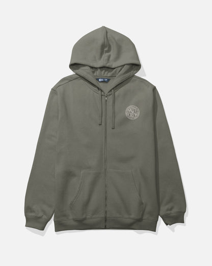GLOBAL ZIP FLEECE - Dusty Olive | Salty Crew