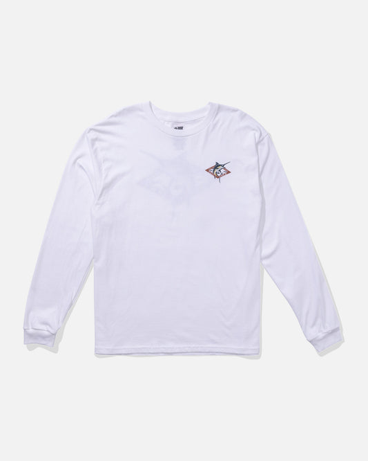 DIAMOND MARLIN LS TEE - White | Salty Crew
