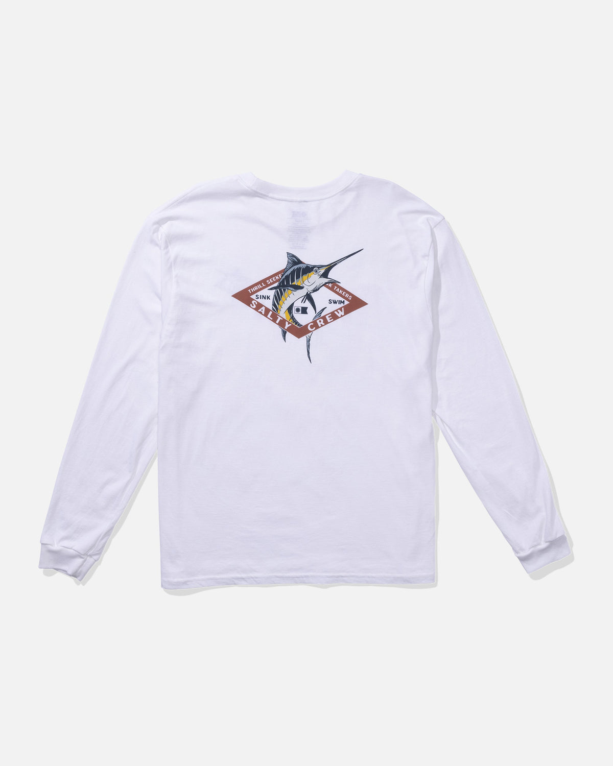 DIAMOND MARLIN LS TEE - White | Salty Crew