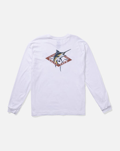 DIAMOND MARLIN LS TEE - White | Salty Crew