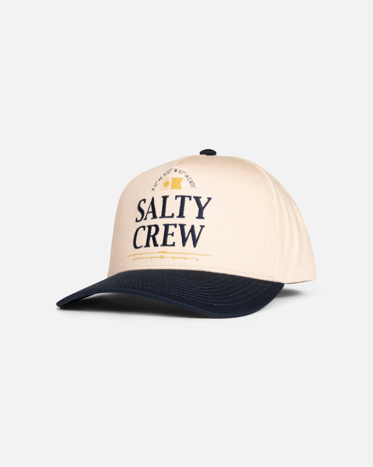 COORDINATES SNAPBACK - Off White/Navy | Salty Crew