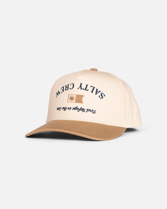 UPSIDEDOWN CREW SNAPBACK - OFF WHITE/TAN | Salty Crew